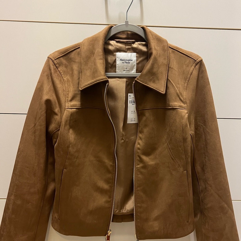 Abercrombie & Fitch Women's Brown Bomber Jacket